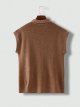 Men's Casual Ribbed Knit Sleeveless Button Front Collared Sweater Vest Top